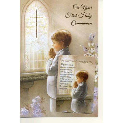 Picture of ON YOUR FIRST HOLY COMMUNION DAY CARD SON